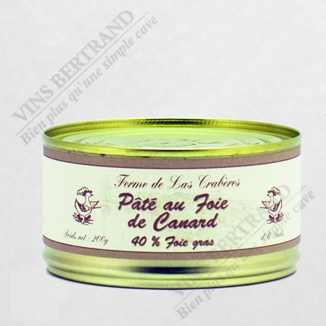 PATE  AU FOIE GRAS DE CANARD 200 GR